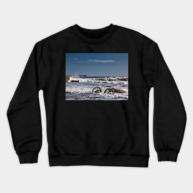 Wheels and Surf Crewneck Sweatshirt by Reg-K-Atkinson